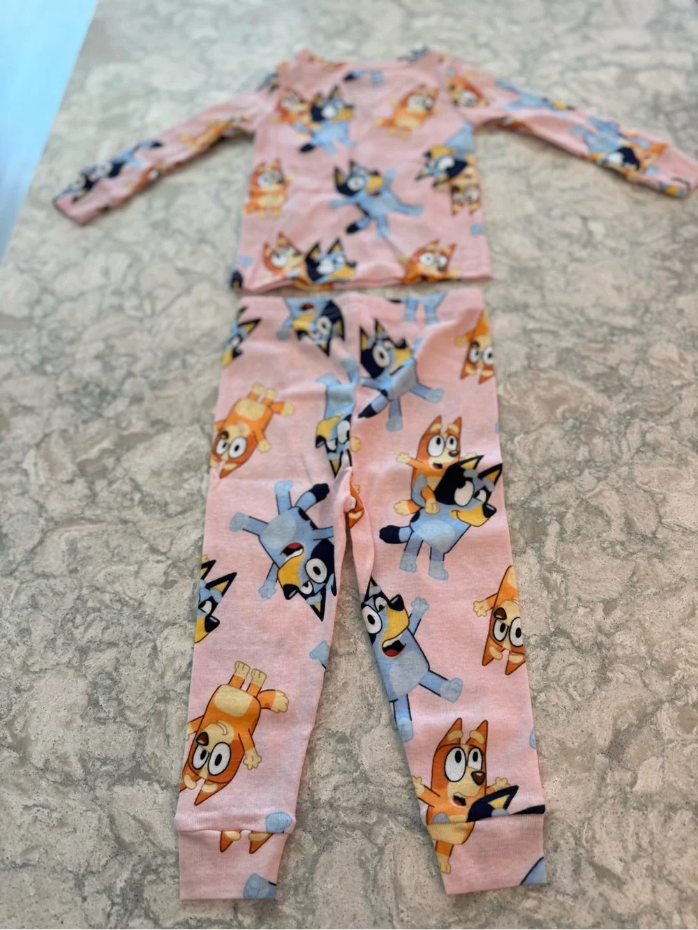 NWT Bluey & Bingo Girls Pink Cotton Pajama Set 12-18M